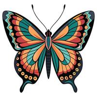 Vibrant Butterfly with Artistic Wing Patterns Available on EPS File vector