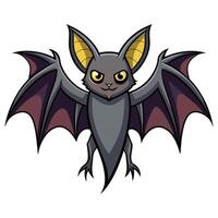 Flying Bat with Outstretched Wings Available on EPS File vector