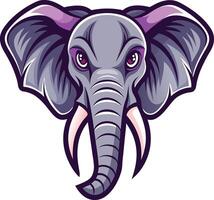 Majestic Elephant Head Design Available on EPS File vector