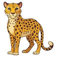 Elegant Cheetah Design Available on EPS File vector