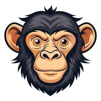 Chimpanzee Head Artwork Available on EPS File vector