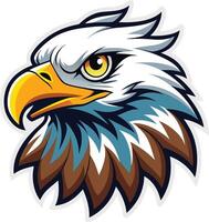 Sharp Eagle Head with Focused Eyes Available on EPS File vector