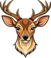 Beautiful Deer Head with Intricate Antlers Available on EPS File vector