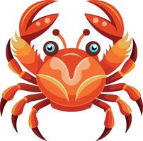 Dynamic Crab Illustration with Bold Features Available on EPS File vector