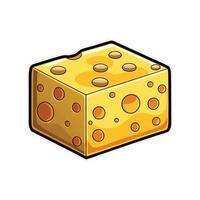 Tasty Cheese Block Design Available on EPS File vector