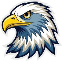 Proud Eagle Head with Fierce Expression Available on EPS File vector