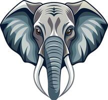 Graceful Elephant Head Art with Elegant Linework Available on EPS File vector