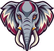 Majestic Elephant Head with Intricate Details Available on EPS File vector