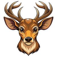 Graceful Deer Head with Antlers Available on EPS File vector