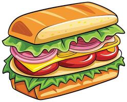 Tasty Cuban Sandwich with Traditional Flavors Available on EPS File vector