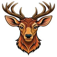 Majestic Deer Head with Elegant Antlers Available on EPS File vector