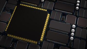 The IC on PCB Board for IT or Technology concept photo