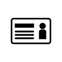 Identification Card Icon. Id Card Icon. Identification card with Profile icon. National Id card document with photo. Approve identity verification card, Verification badge User or profile card. vector