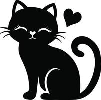 Minimalist Cat Silhouette Design vector