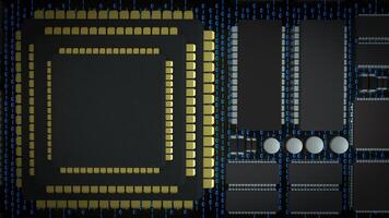 The Chip for Technology or IT concept 3d Rendering. photo