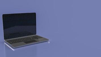 Notebook on Blue Background for Business Concept 3d Rendering. photo