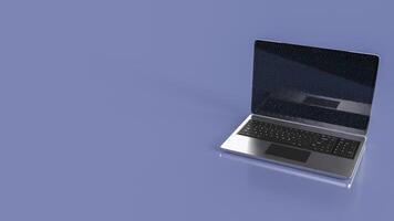 Notebook on Blue Background for Business . photo