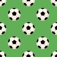 Soccer ball. For sports themes, outdoor games and team activity concepts. Seamless pattern for textile, wrapping paper, background. vector