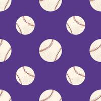 Baseball ball. For sports themes, outdoor games and team activity concepts. Seamless pattern for textile, wrapping paper, background. vector