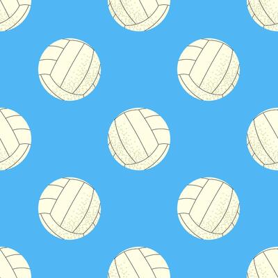 Volleyball ball. For sports themes, outdoor games and team activity concepts. Seamless pattern for textile, wrapping paper, background.