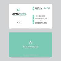 A sleek and modern business card design template perfect for corporate and personal branding. vector