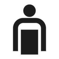 Male silhouette icon, ideal for digital platforms and website designs. vector