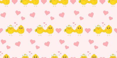 Seamless pattern with cute cartoon chicks. Pattern for textiles, clothes, fabrics, wrapping paper, cards. Suitable for boys and girls. illustration vector
