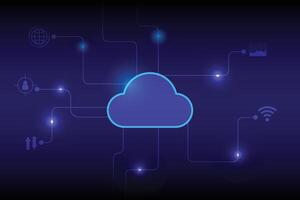 data storage cloud internet database and data server concept, technology background vector
