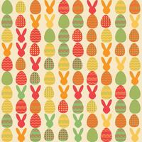 Bauhaus Style geometric pattern egg and rabbit shape in easter color vector