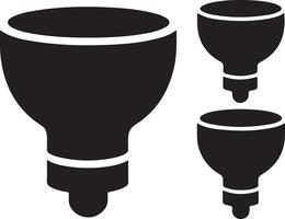 Modern Funnel Icons Set Silhouette for Digital Use vector