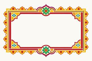 Red Ornate Border Design for Labels or Templates vector