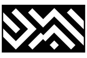 Black and White Zigzag Pattern Design vector