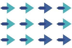 Seamless Pattern of Blue Arrows for Design or Print vector