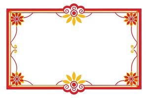 A Elegant Red Ornate Border Design for Labels or Templates vector