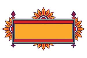 A Red Ornate Border Design for Labels or Templates vector
