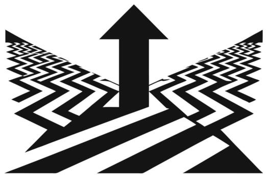 resumen gráfico diseño de múltiple hacia arriba flechas en un camino, simbolizando crecimiento y progreso. vector