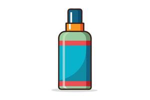 A Colorful spray bottle illustration, perfect for product design. vector