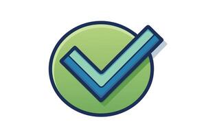 Checkmark Icon for Approval and Success vector