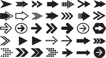 Abstract arrows in hand drawn style for concept design. Doodle illustration. template vector