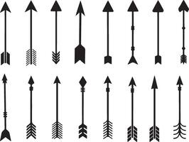 Collection of arrow with white background vector