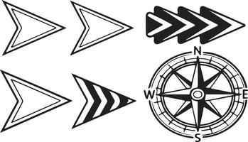 Compass Line Icon - Simple Thin Line Icon, Premium Quality Design Element and blue background. vector
