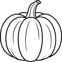Hand-Drawn Pumpkin Outline - Perfect for Fall, Halloween, and Thanksgiving Designs vector