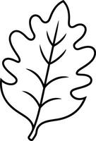 Hand-Drawn Oak Leaf Outline - Simple Illustration vector
