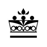Ornate Black and White Silhouette of a Crown with Geometric Shapes, Perfect for Royalty or Luxury Branding. vector