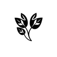 Monochromatic botanical illustration showcasing stylized, symmetrical leaves with delicate inner details set against a pristine white background, evoking simplicity. vector