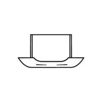 Minimalist Illustration of a Black and White Top Hat, Isolated on a Clean White Background, Suggesting Elegance and Classic Style. vector