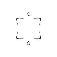 Minimalist Geometric Composition with Droplet Accents in a Symmetrical Arrangement on White Background. vector
