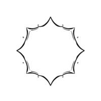 Abstract, symmetrical waterlike, geometric form with glossy edges, and small droplet accents on a bright white background, suggesting delicate fluidity and minimalism. vector