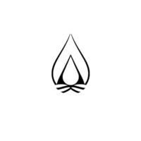 A Minimalist Depicting a Bikini Top and a Tear Drop Shape with a Simple Black and White vector