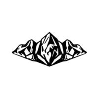 Geometric, Black and White Illustration of a Mountain Range Against a White Background Modern, Clean . vector
